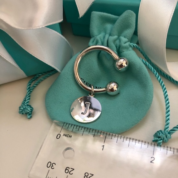 Tiffany & Co “J” Alphabet Key Ring - Picture 3 of 6